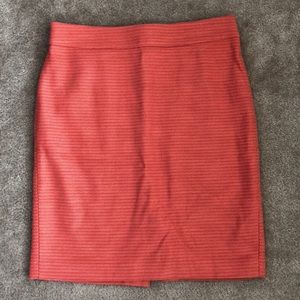 Ann Taylor Orange Pencil Skirt